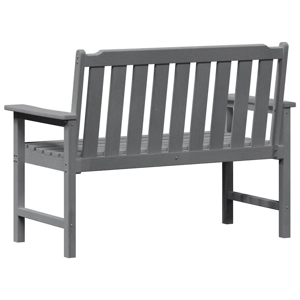 Panchina da giardino Grigio chiaro 120 x 59 x 88 cm HDPE 42006603