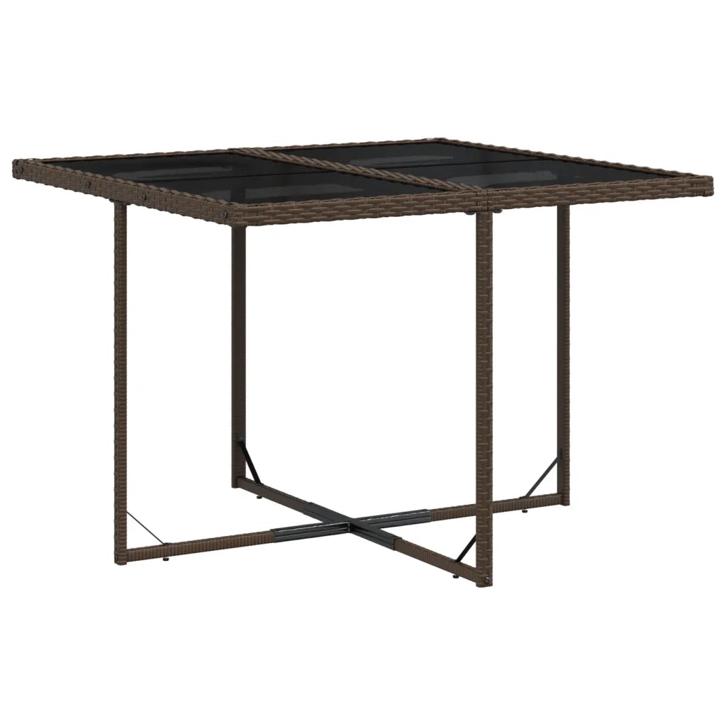 Set da Pranzo da Giardino 9pz con Cuscini Marrone in Polyrattan 3277964