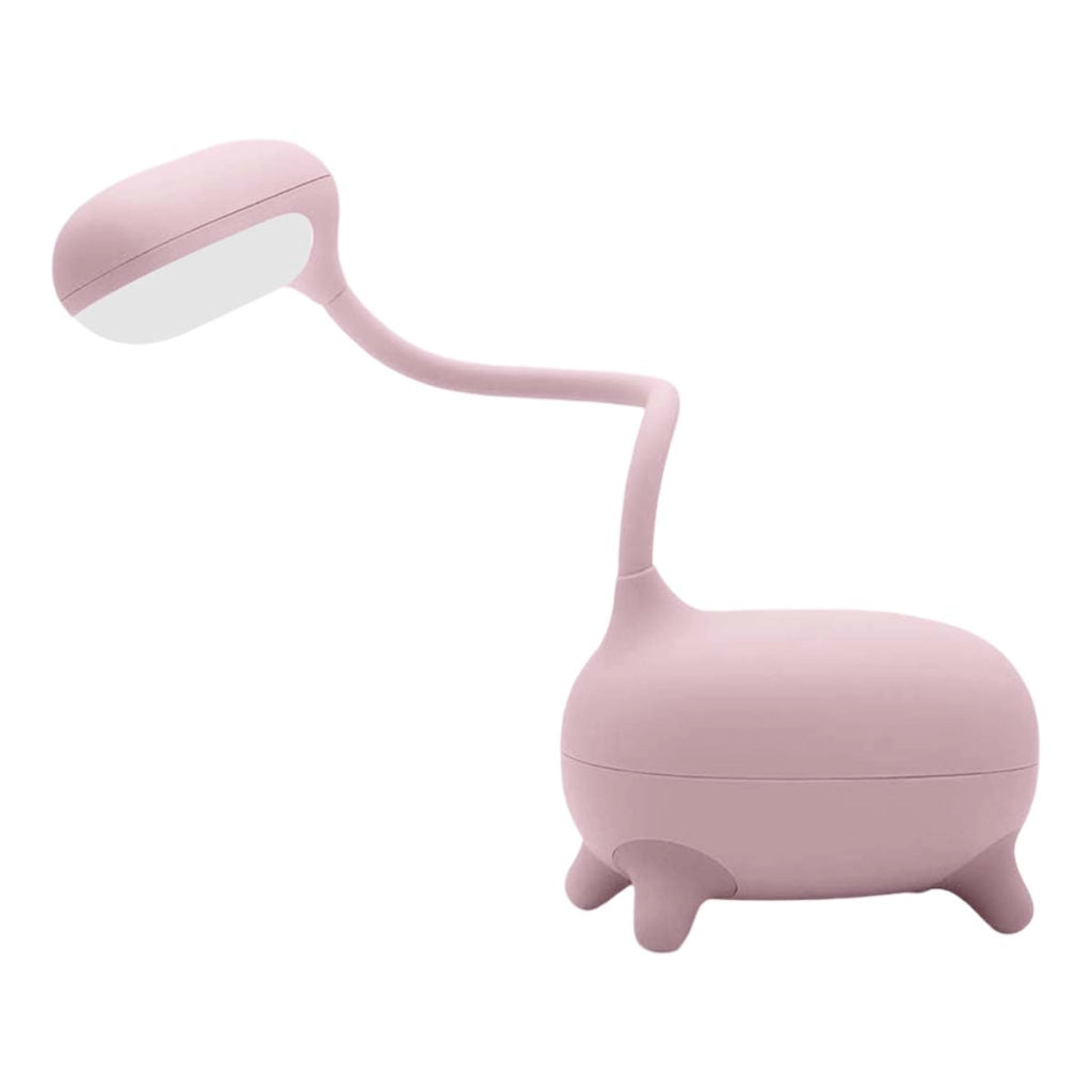 Lampada da Comodino per Bambini Design Giraffa Collo Pieghevole 360° Rosa SINKI