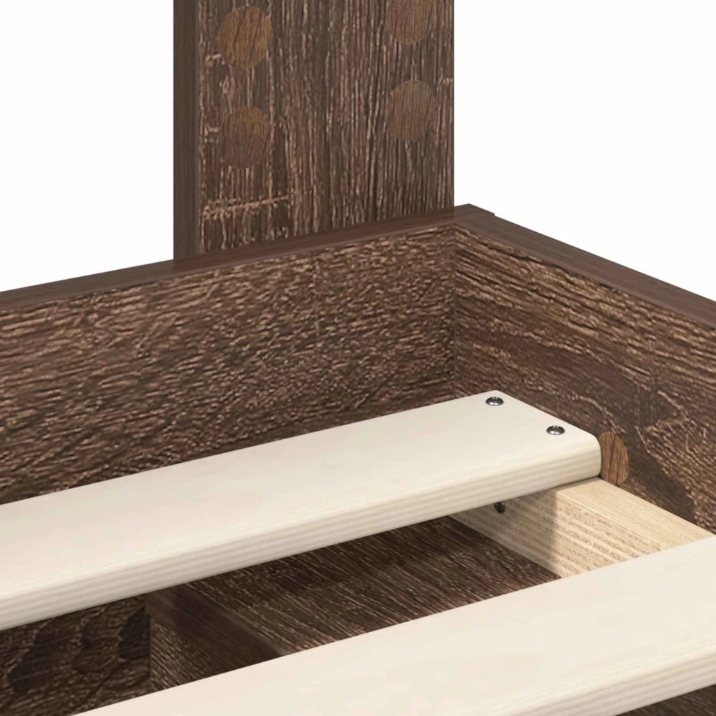 Letto singolo | Letto per adulti | Struttura del letto Rovere Marrone 90 x 200 cm Pino massello