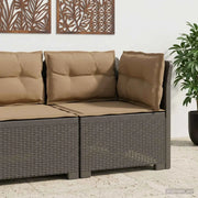 Divano da Giardino a 1 Posto con Cuscini Aspetto Rattan PP 8011846