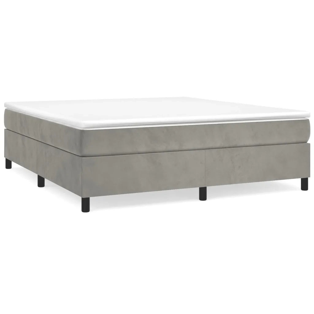 Struttura Letto a Rete a Molle Grigio Chiaro 180x200 cm Velluto 3121132