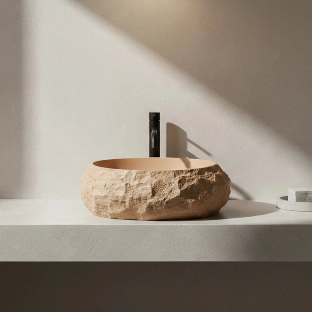Lavabo Da Appoggio Rea Mika Light Terracotta