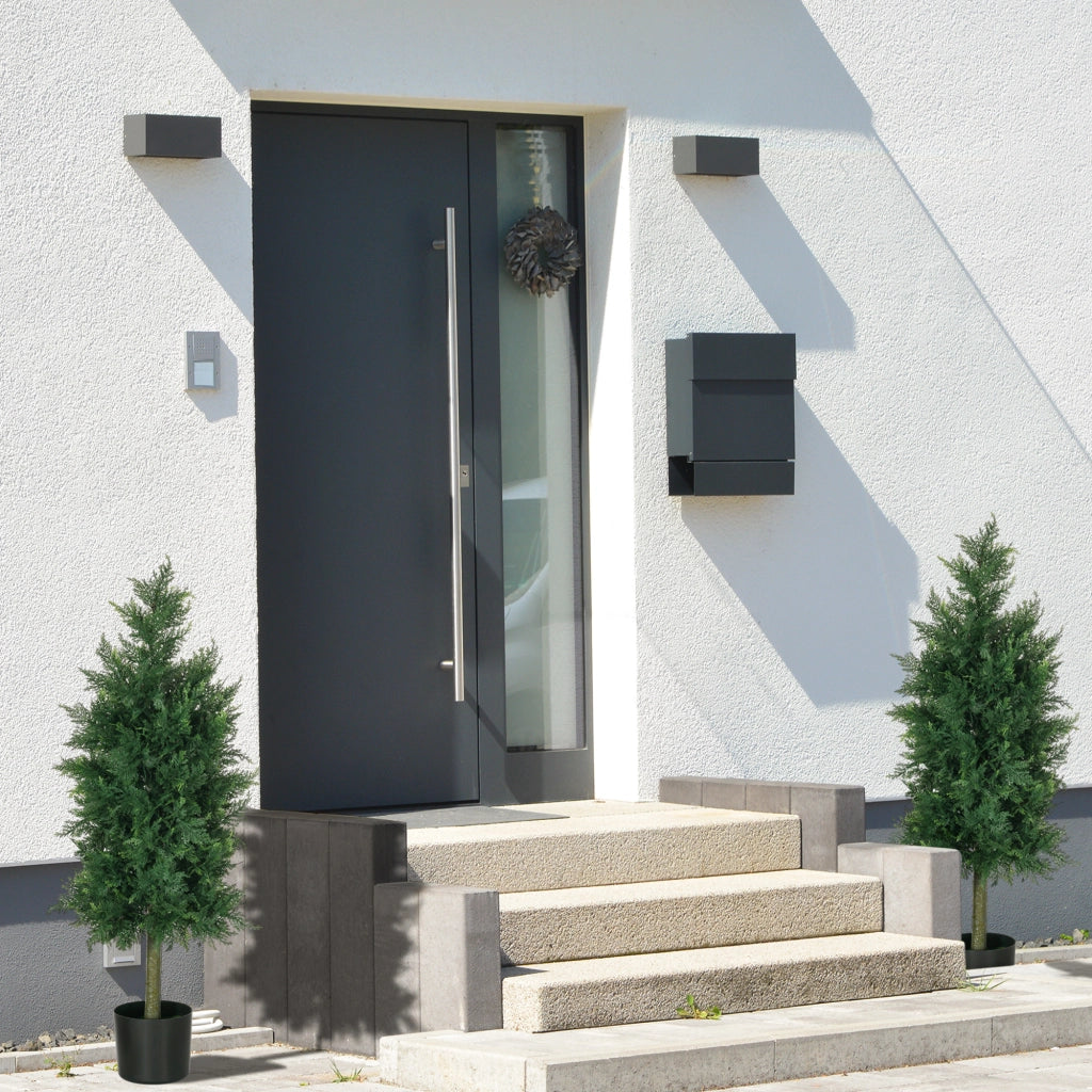 Piante Artificiali Cedro con Vaso ¨C Xylo ¨C Set 2 Pezzi Verde 90cm