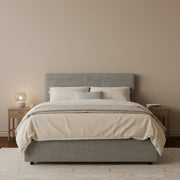 Redditch, Letto Piazza e Mezza Sfoderabile Made in Italy, Grigio Cenere