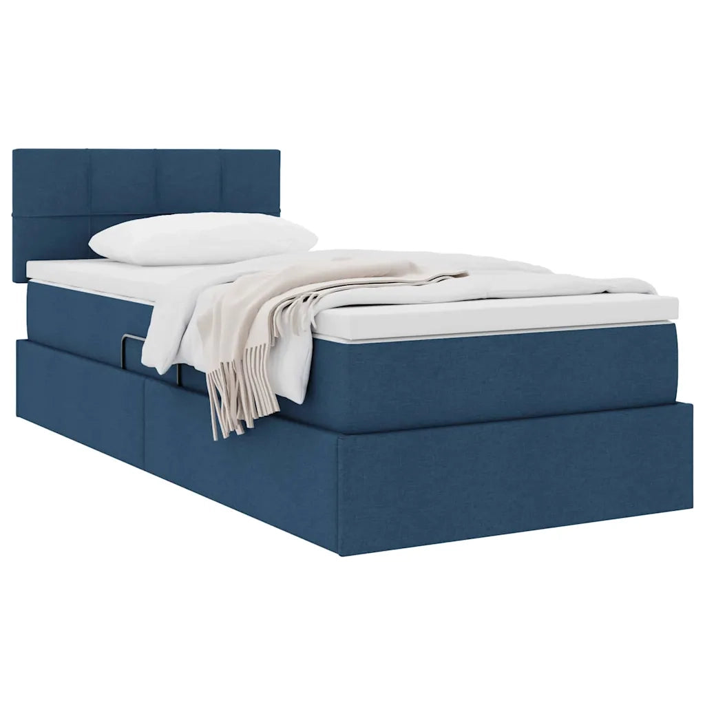 Letto con contenitore e materasso con materasso Blu 90 x 190 cm