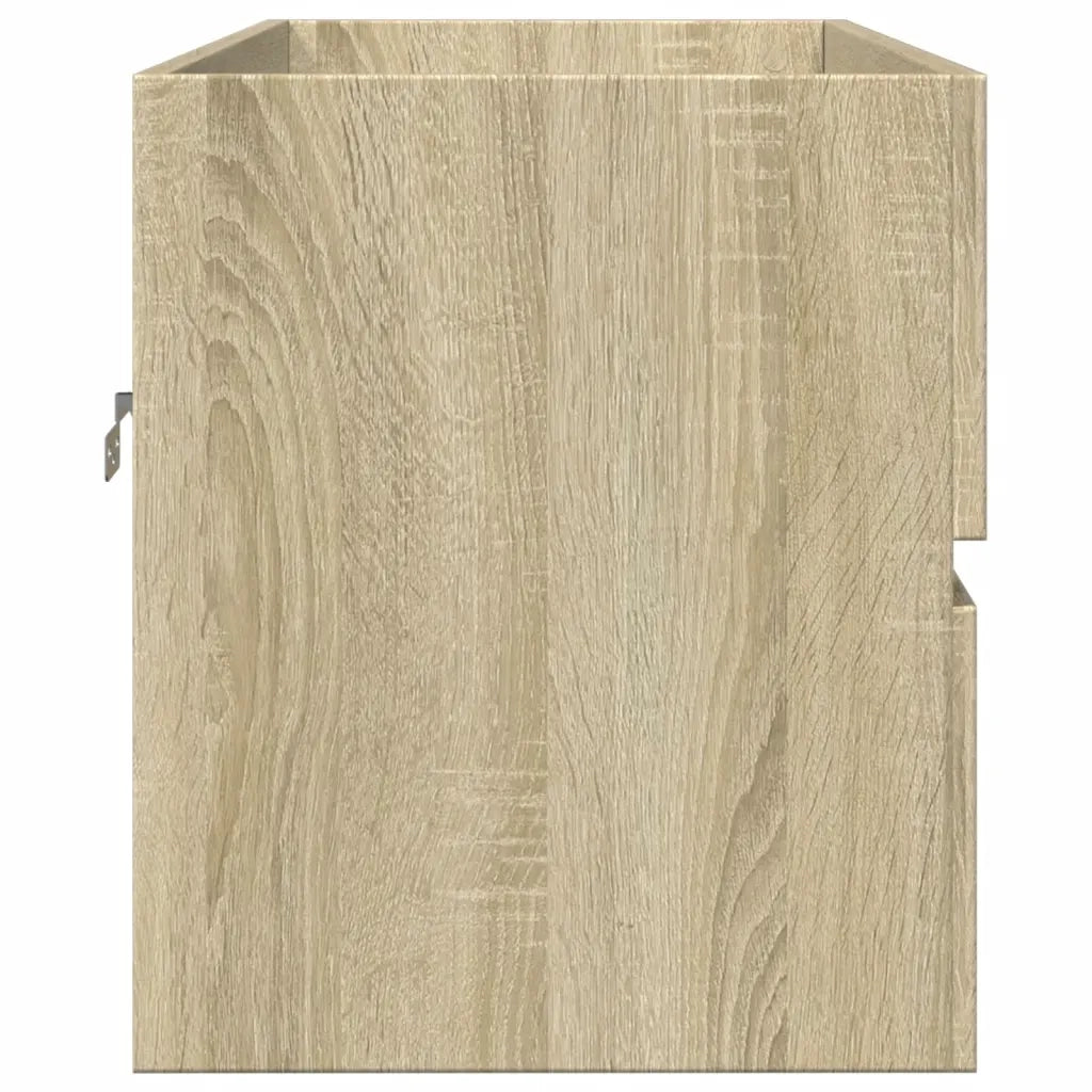 Mobiletto lavabo da bagno a parete dal design moderno e salvaspazio 90 x 38 x 45 cm in legno composito rovere Sonoma 02_0049702