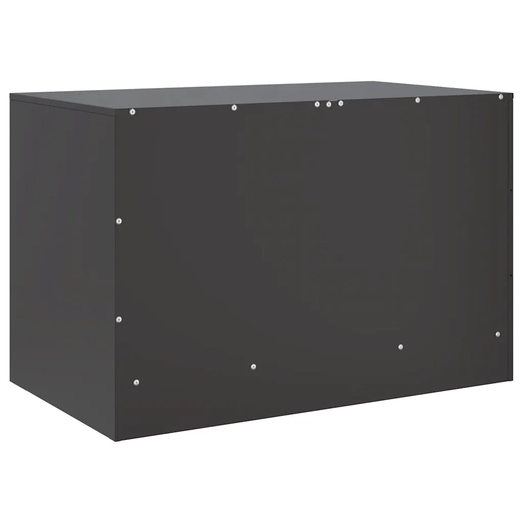 Mobili TV 2 pz Neri 67x39x44 cm in Acciaio 841692