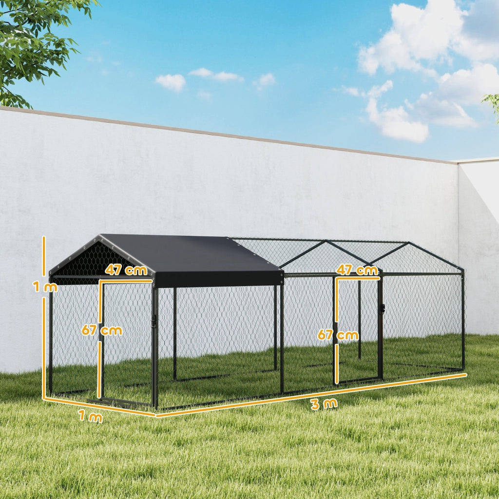 Pollaio per Galline ¨C Minimal ¨C Acciaio Zincato 3x1x1m