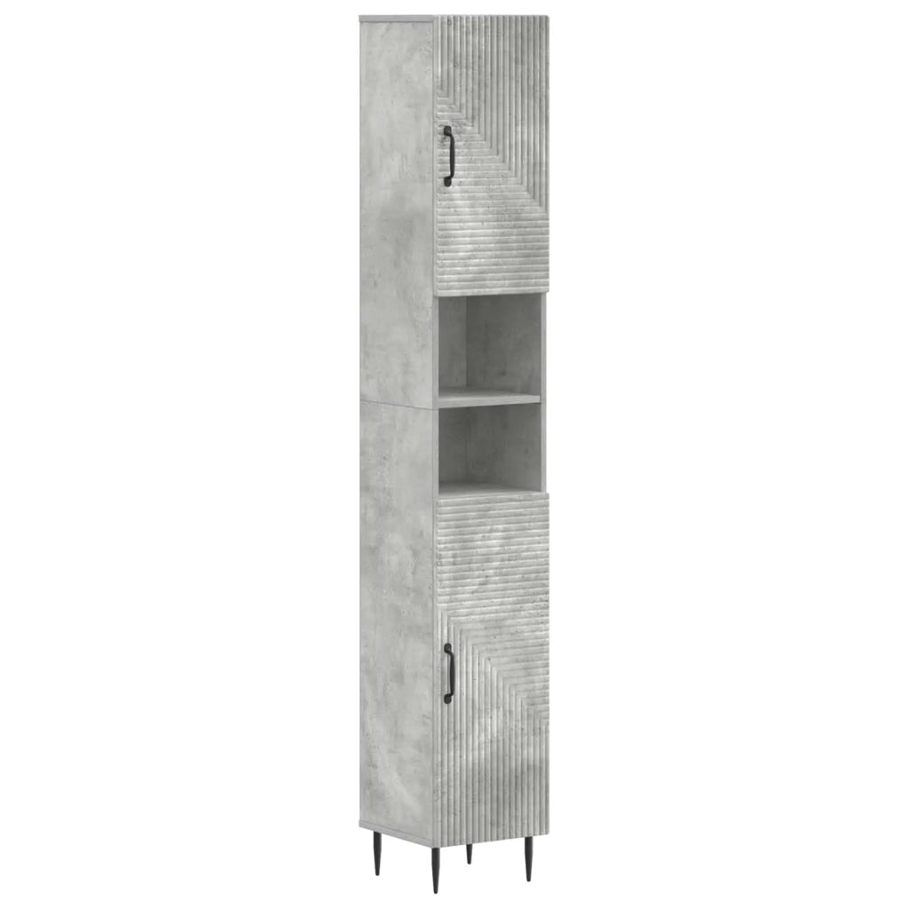 Set di Armadi da Bagno da 2 Pezzi HAARLEM Grigio Cemento 3417534