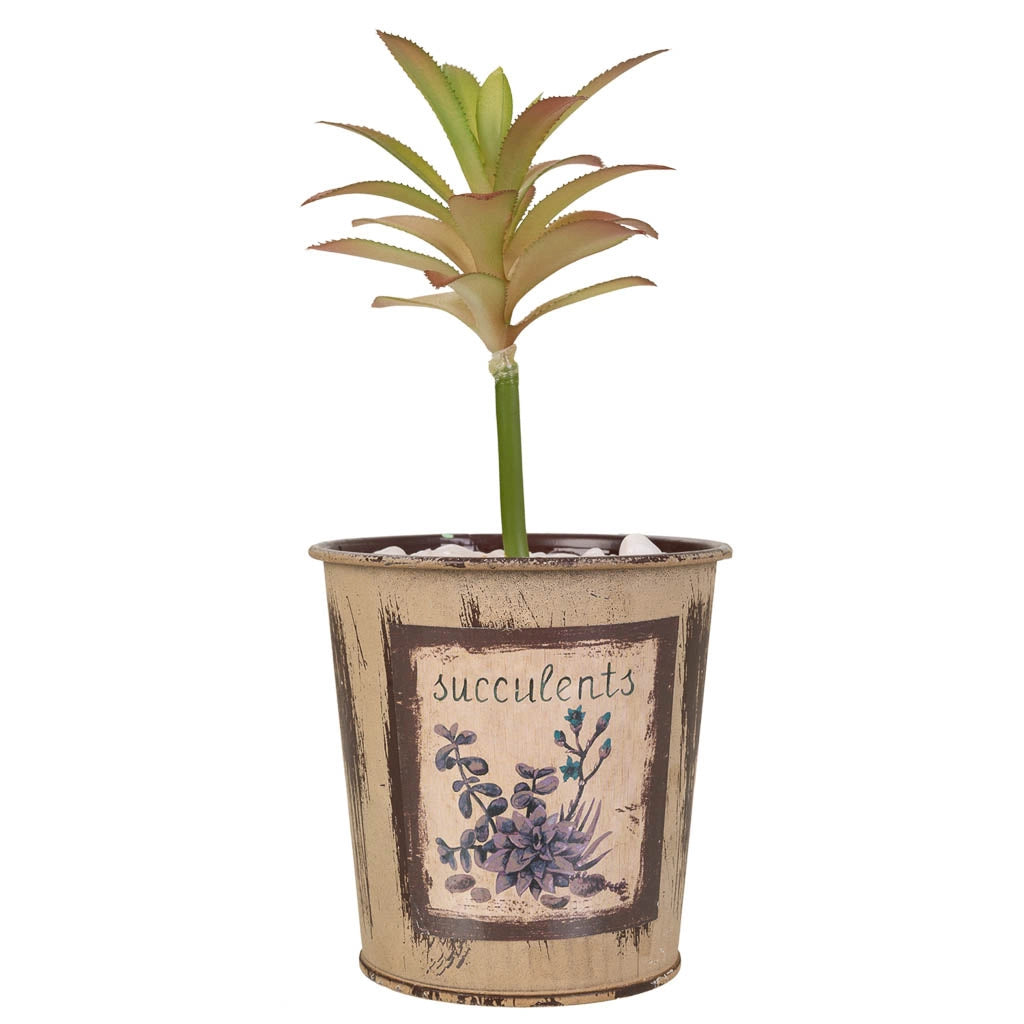 Vaso con pianta artificiale 10x10x22h
