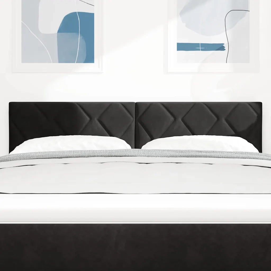 Testiera LED Nero 144 cm Velluto 3338222