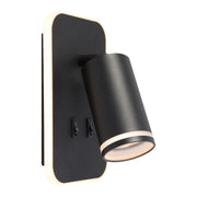 Applique moderna nera orientabile GU10+LED Pipe Milagro