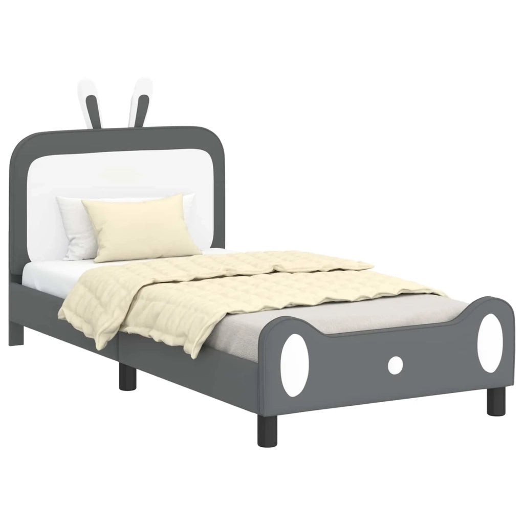 Struttura letto bambini con testata Grigio chiaro 80 x 200 cm