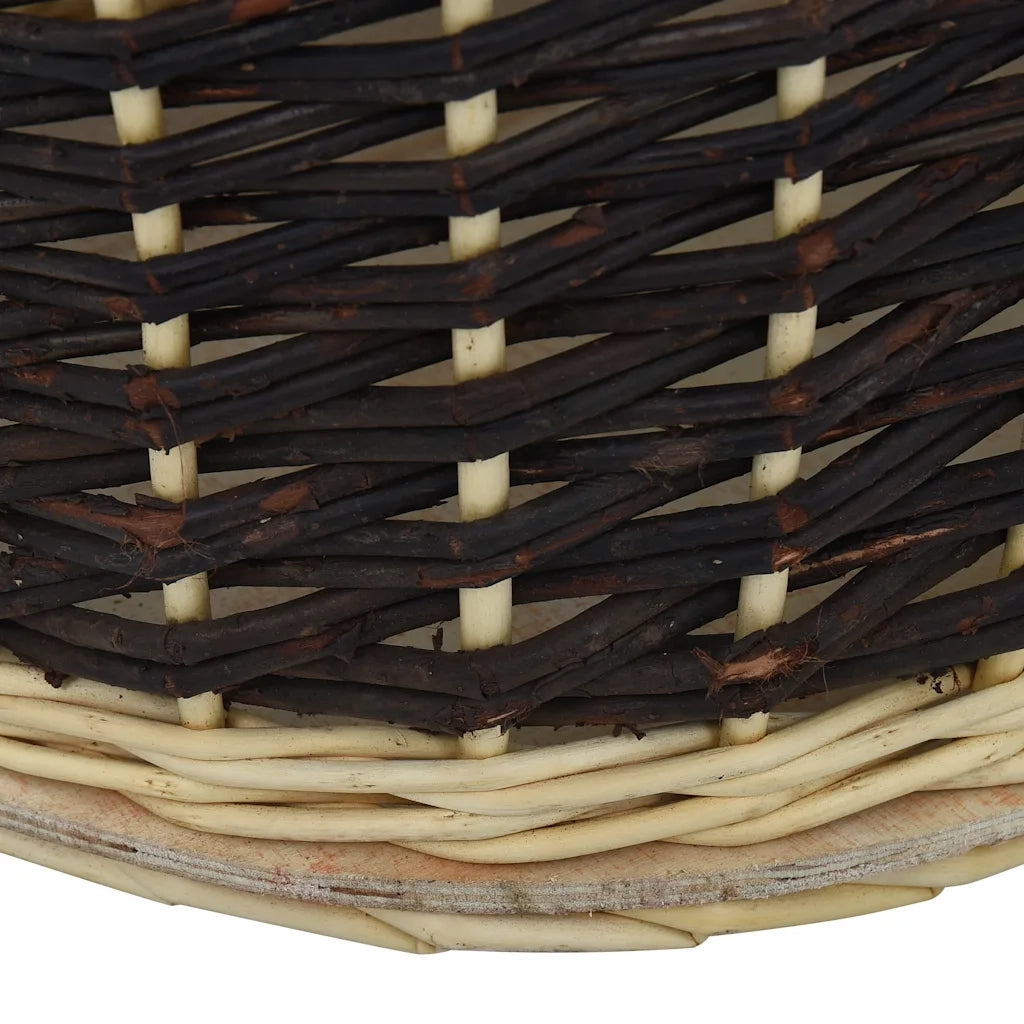 Cesta per Legna con Spallacci 50x44x58cm Salice Naturale 286974