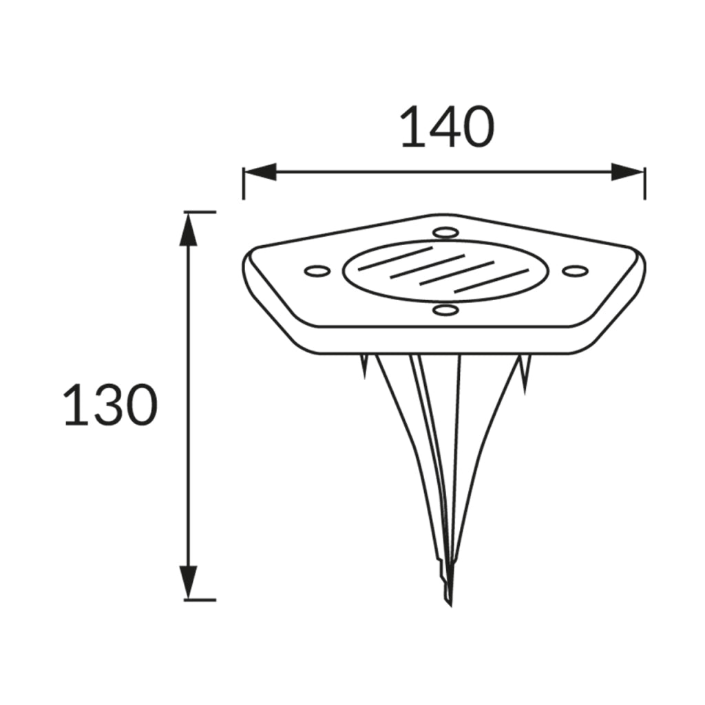 Lampada solare da incasso GARET 0,5W 5700K IP65 cromo Struhm