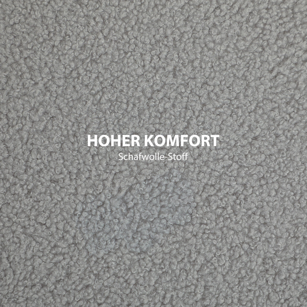Pouf imbottito ¨C Minimal ¨C Grigio, Tessuto, 56x56x42 cm