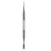 Trade Shop - Ferretto Cuticole Doppio Spingi Pelle Tondo E Coltello Punta In Acciaio Manicure -