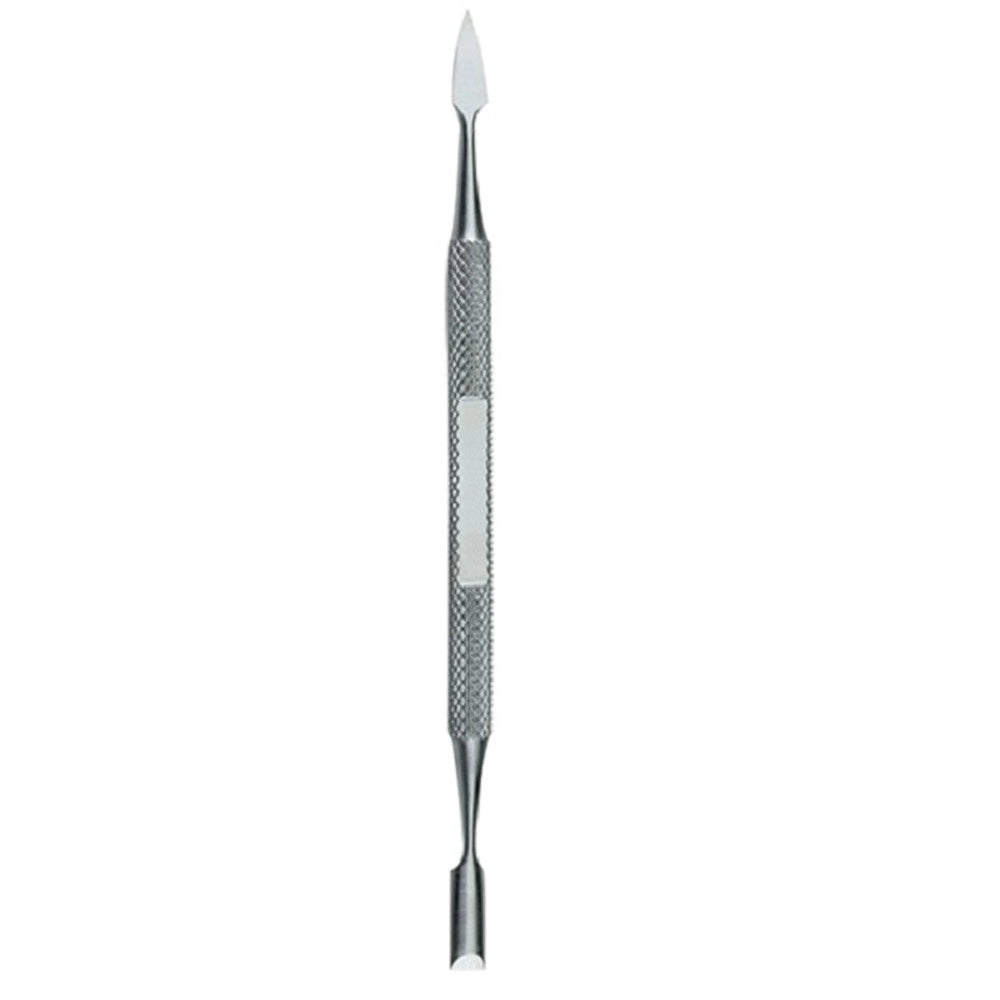 Trade Shop - Ferretto Cuticole Doppio Spingi Pelle Tondo E Coltello Punta In Acciaio Manicure -
