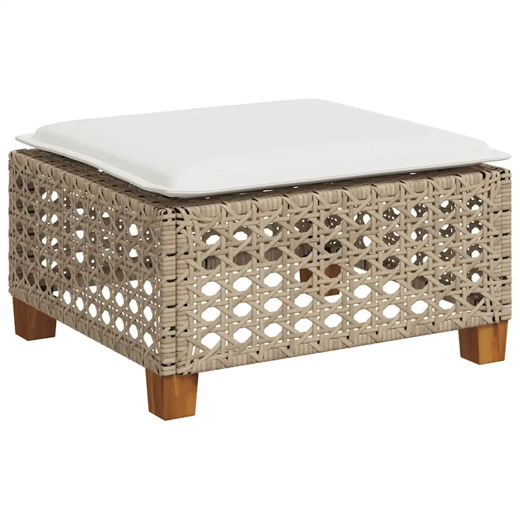Set Divano da Giardino 8 pz con Cuscini Beige in Polyrattan 3261946