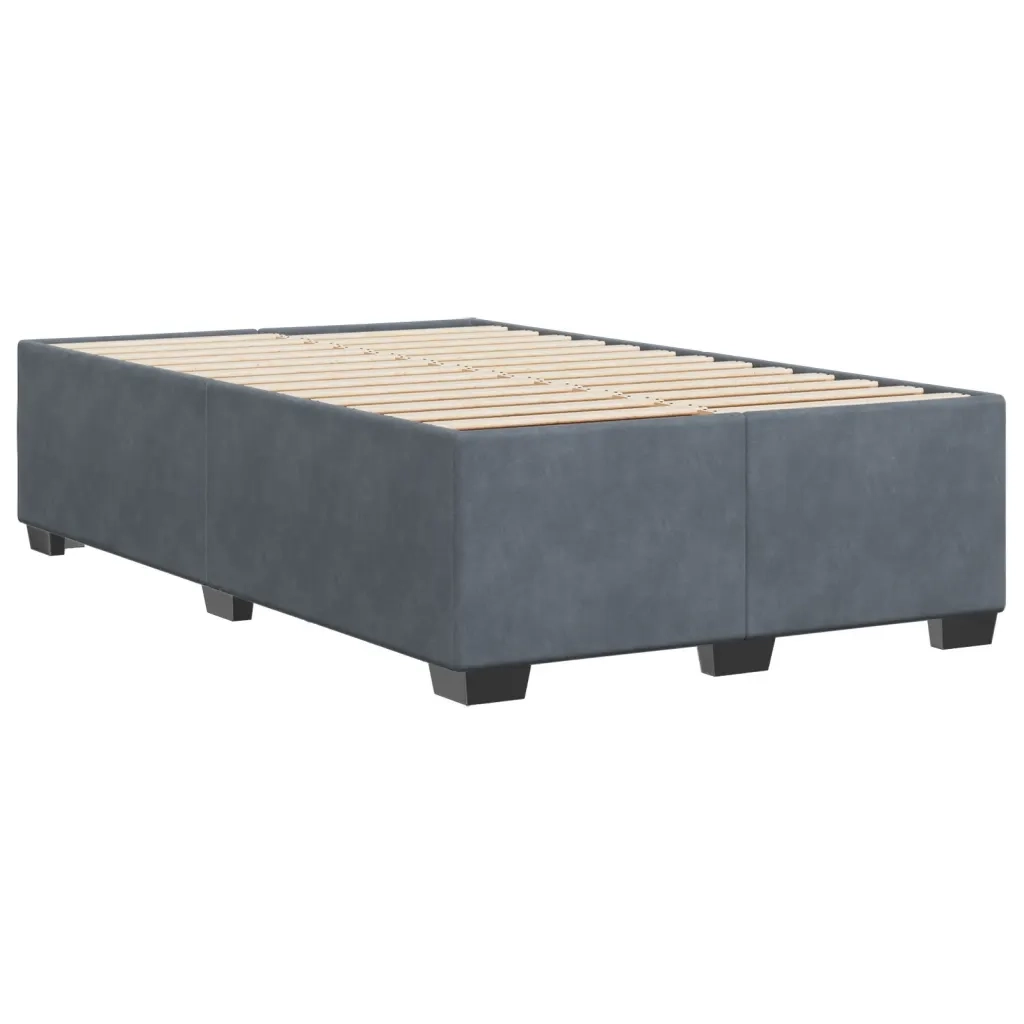 Giroletto senza Materasso Grigio Scuro 120x190 cm Velluto 3284620