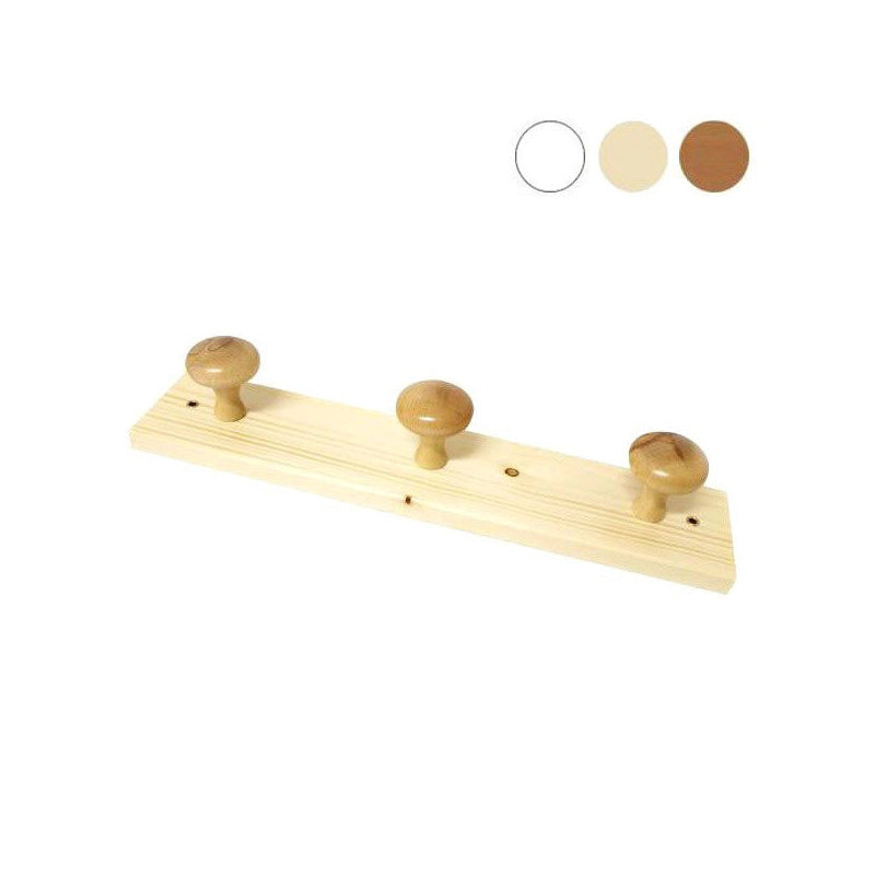 Appendiabiti Legno Posti 3 Naturale Xtra