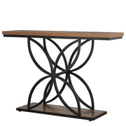 CONSOLLE Stile industrial chic MDF e metallo Nero/Marrone