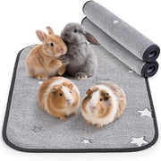 Pads per Cavia - Assorbenti - Impermeabili - Sottofrazioni in Fleece - Disegno a Stelle - Protezione dal Freddo - Letti per Animali