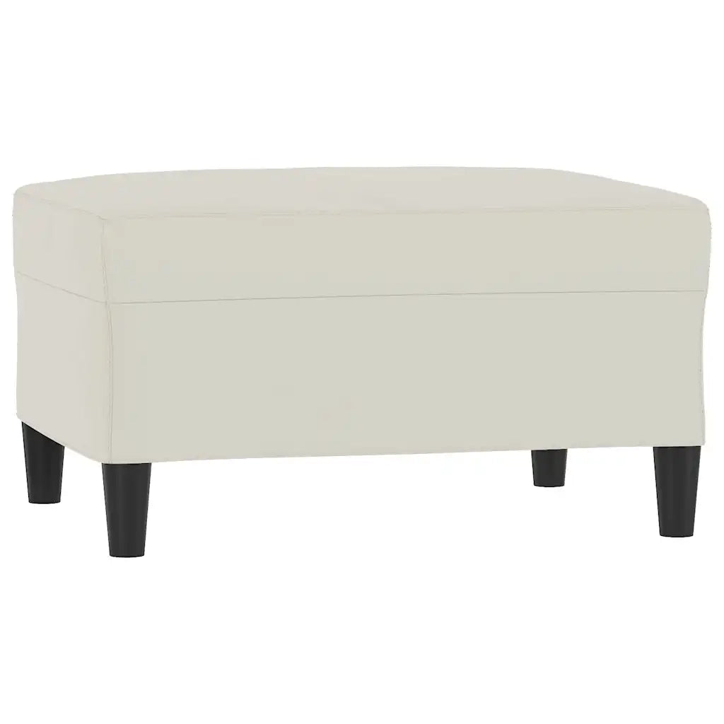 Set di Divani 4 pz con Cuscini Crema in Velluto