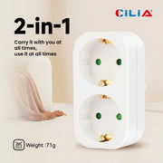 Presa Multipla 2 in 1 EU Schuko ¨C Xylo ¨C Bianco 250V 10-16A