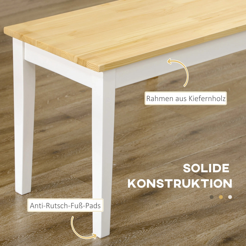PANCA 2 posti 102x36x45 cm legno naturale