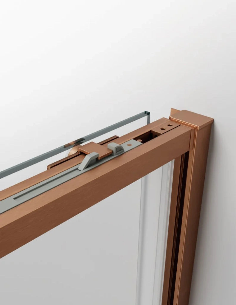Porta doccia scorrevole 1+1 ABANTE (TWENTY) 180 cm Profilo Rame