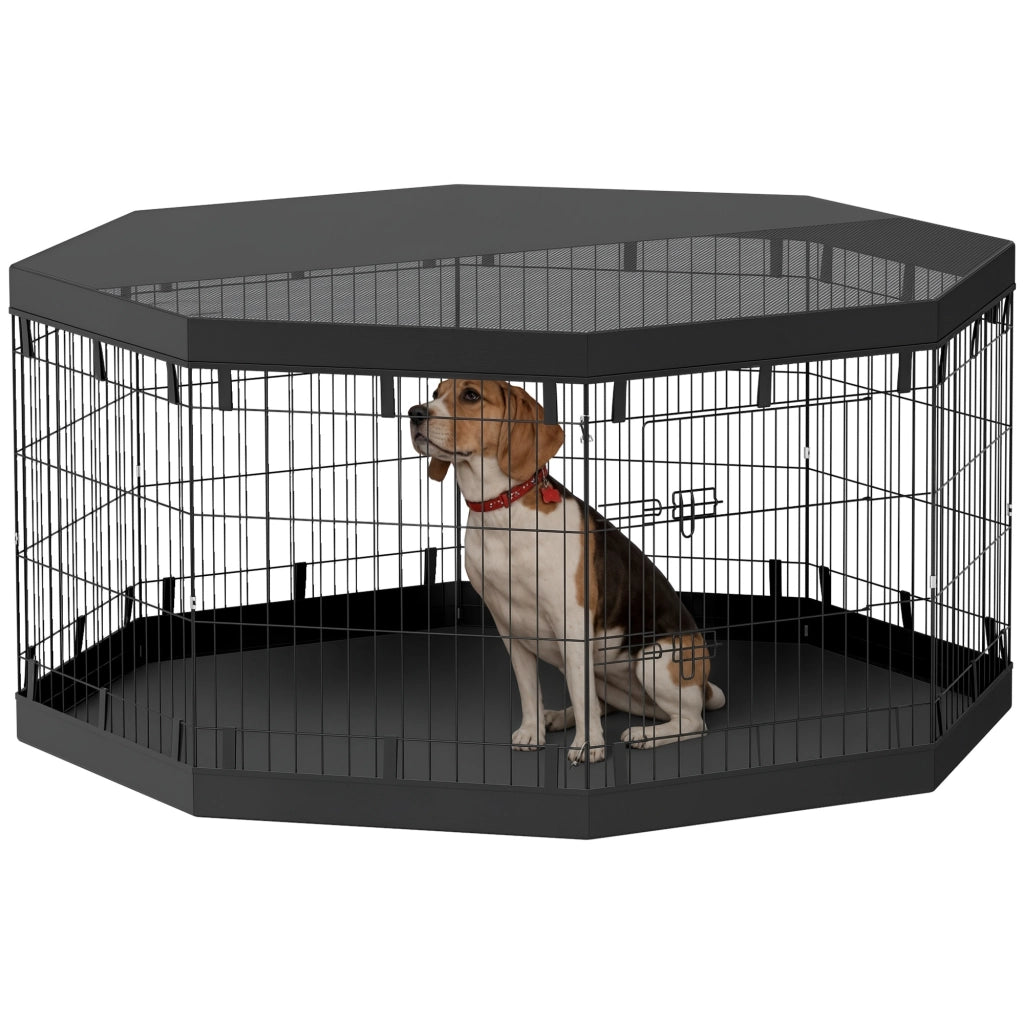 Recinto per Cani ¨C zephmum ¨C Grigio 8 Pannelli 250x100x76 cm