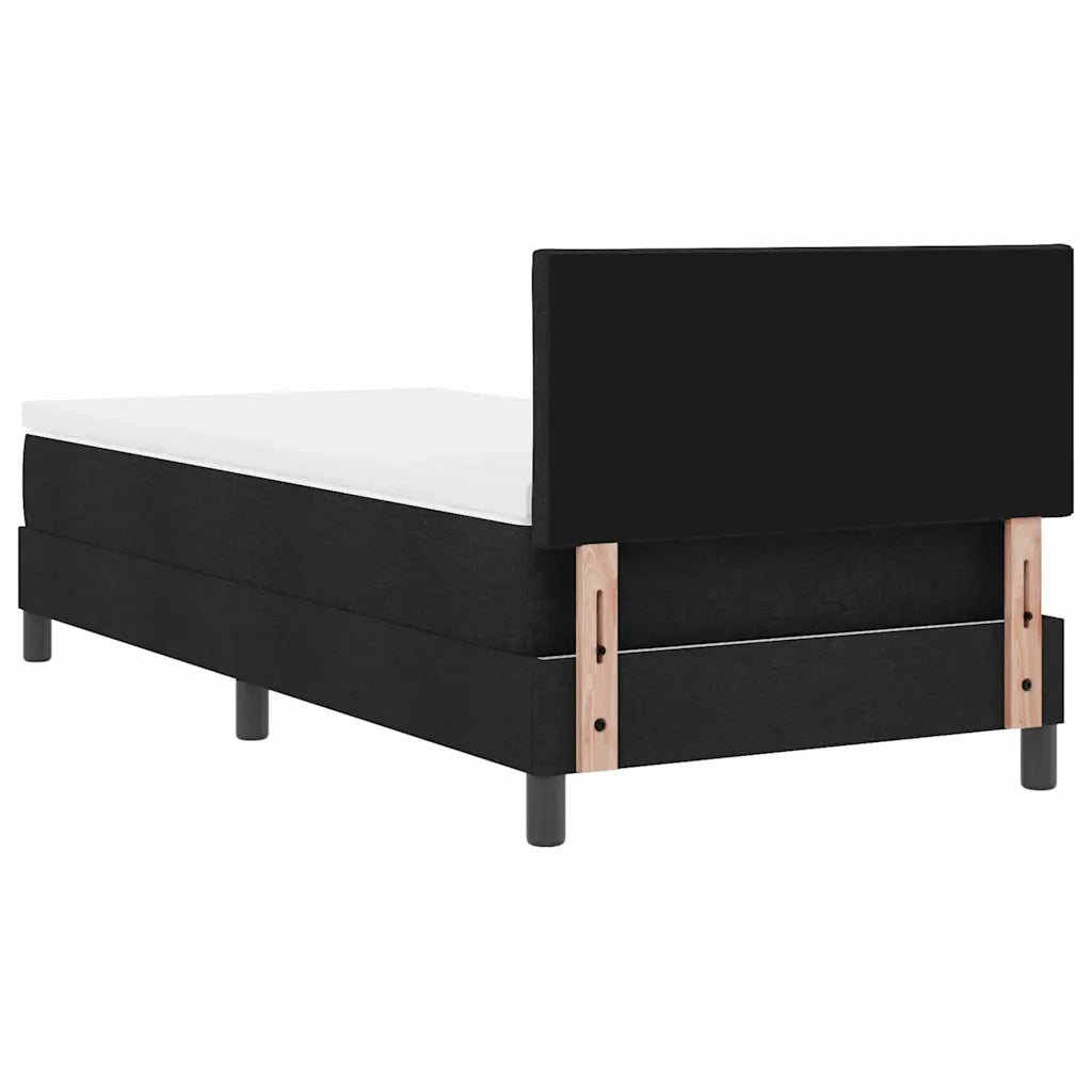 Letto a molle con materasso Nero 100 x 200 cm Tessuto 3338743