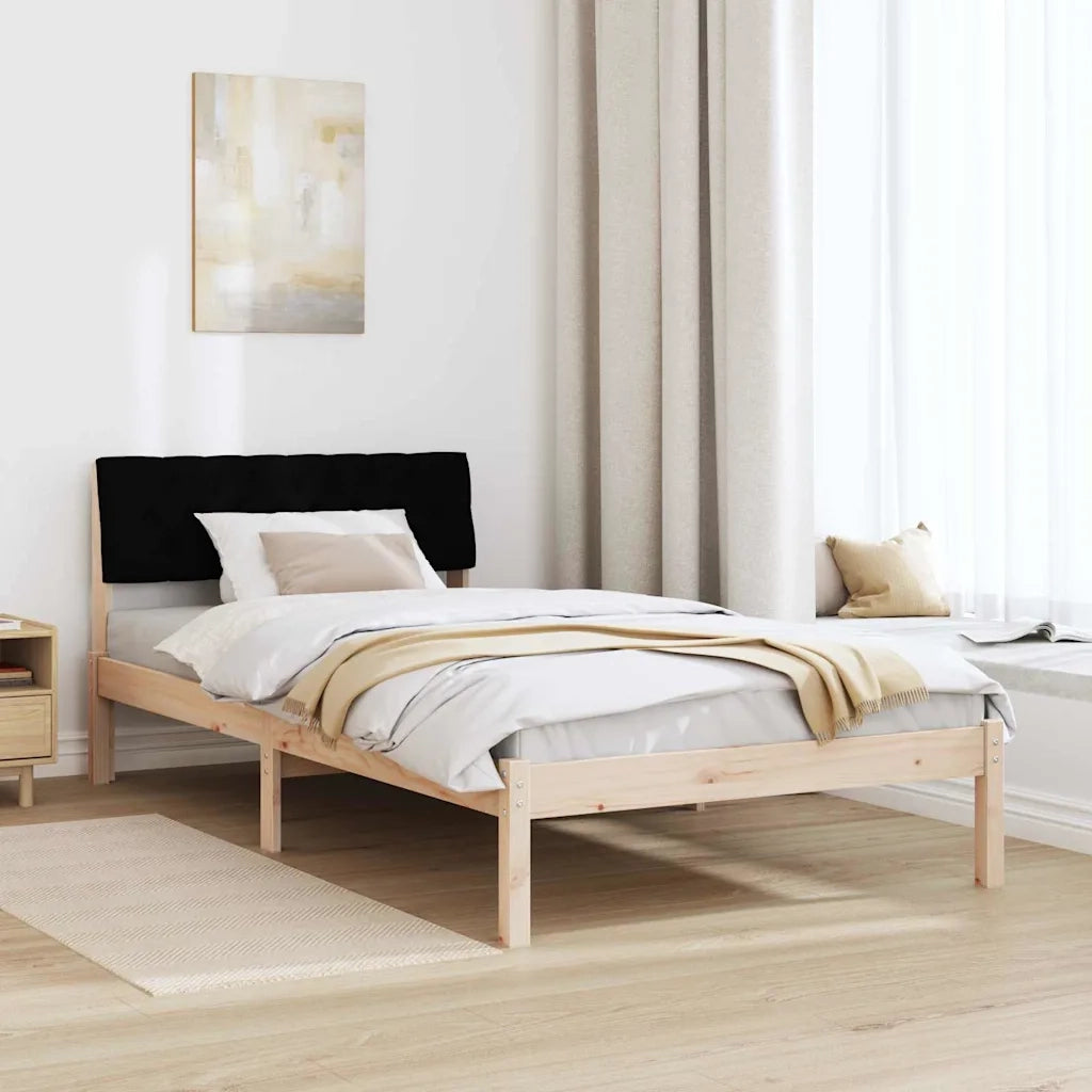 Struttura del Letto con testiera Marrone e nero 100 x 200 cm 878631