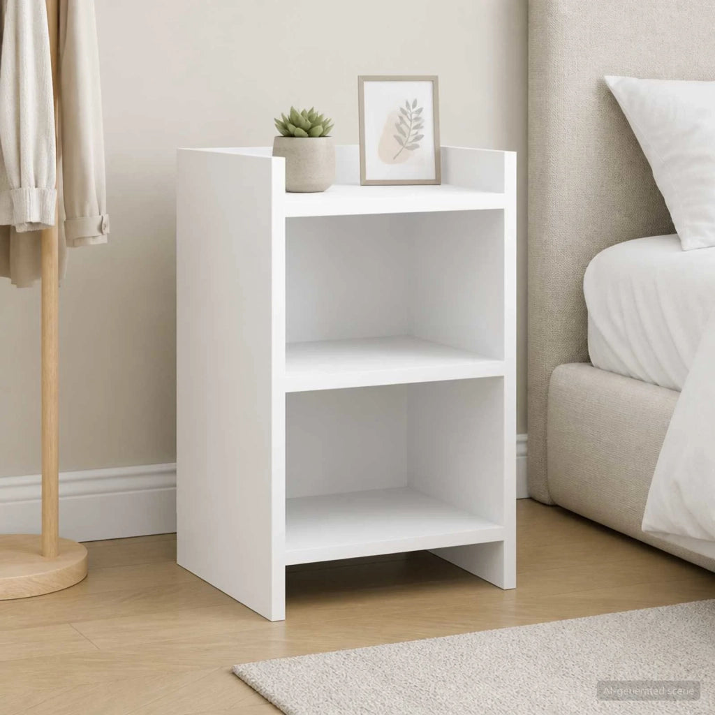 Comodini 2 pz Bianco 40 x 30 x 60 cm Legno ingegnerizzato 8010996