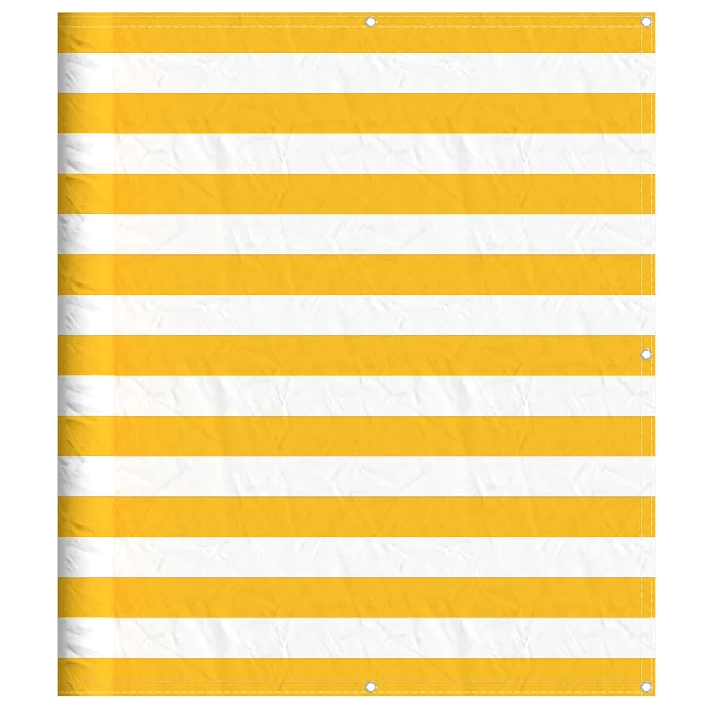 Paravento per Balcone Striscia Gialla e Bianca 120x1000 cm CFW1203979
