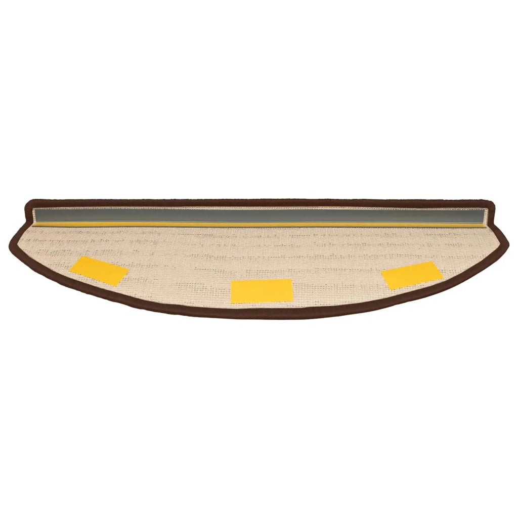 Tappetini per scale autoadesivi Semicircolare 15 pz | Gradini per Scale Marrone