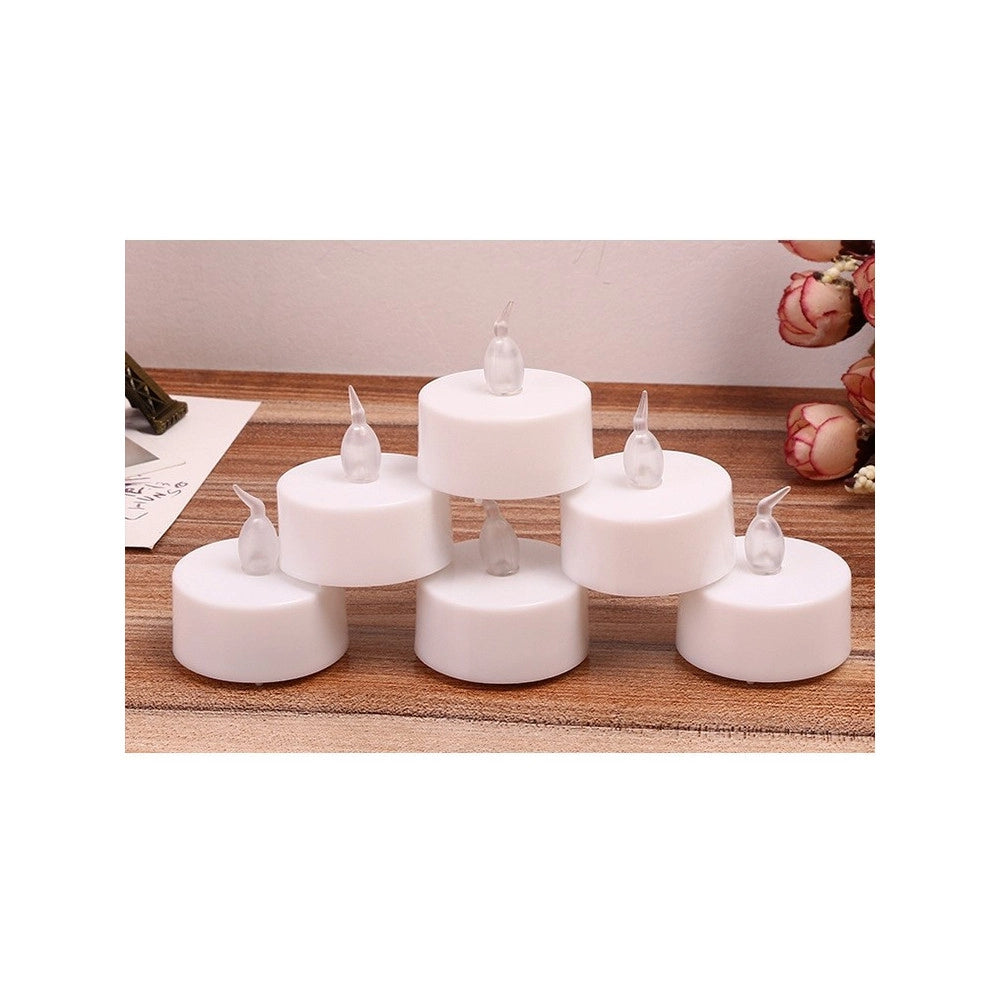 Trade Shop - Set Candele Candeline A Batteria Tea Light A Led Multicolore Rgb Effetto Fiamma -