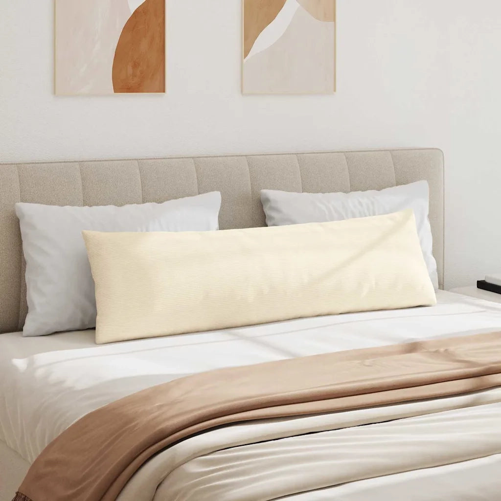 Cuscini da Divano 2 pcs Crema 145 x 40 cm Tessuto in Cords 42013862