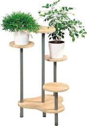 Tavolo per piante - Scaffale per fiori - Tavolo per fiori per interni - Metallo - 44x44x73cm - Beige