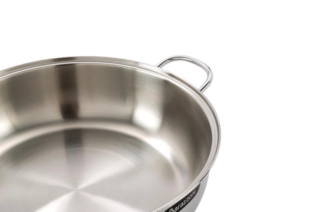 Barazzoni 266104026 Bonita Tegame in Acciaio Inox 18-10 con Fondo Termoradiante a 3 Strati Diametro 26 cm Altezza 8 cm colore Acciaio inox
