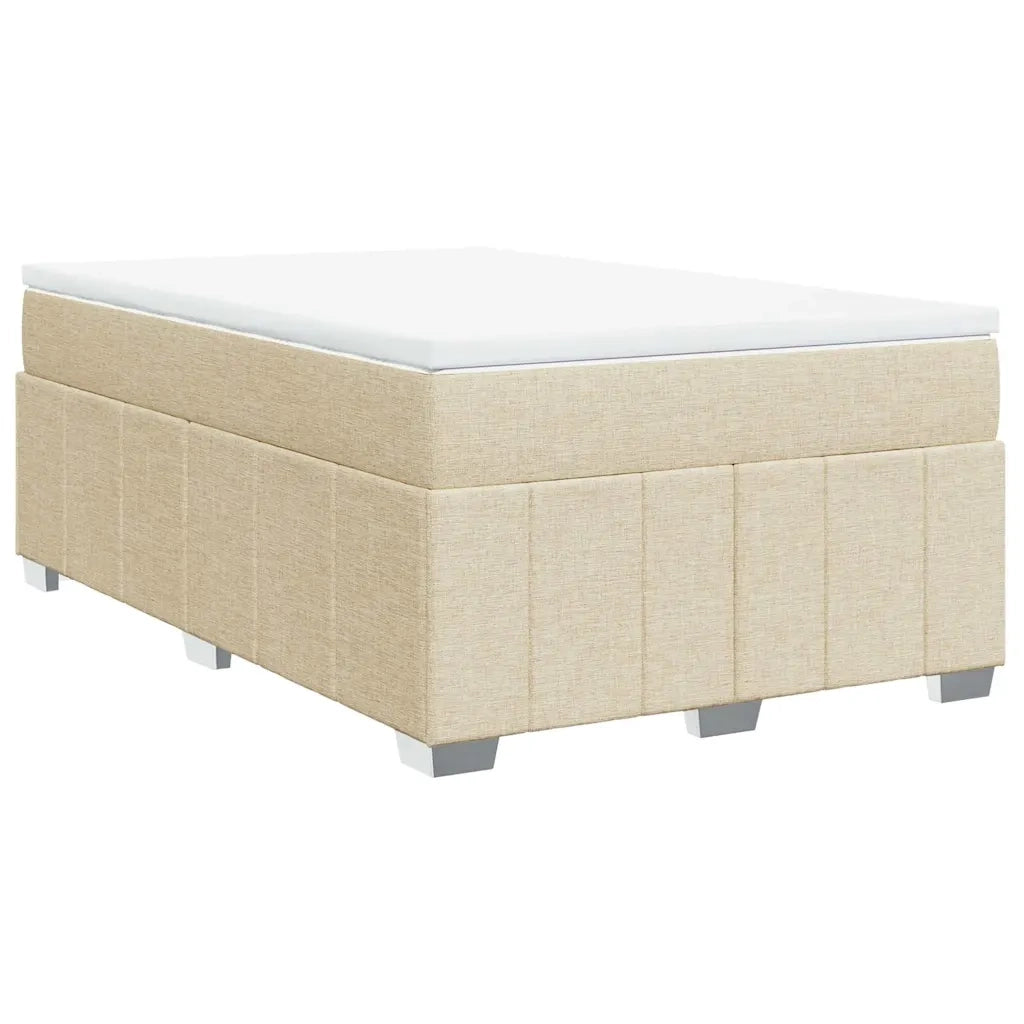 Giroletto a Molle con Materasso Crema 120x200 cm in Tessuto 3285468