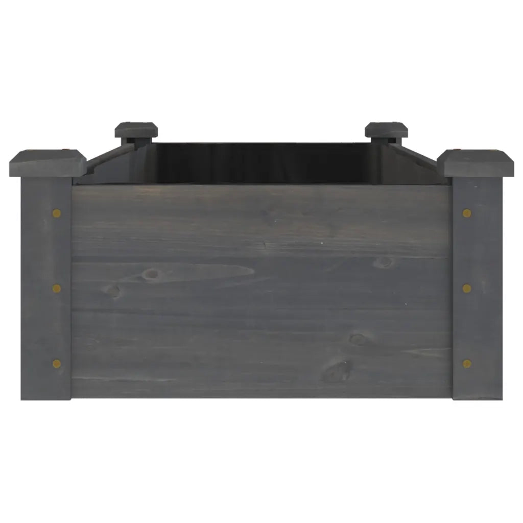 Fioriera Giardino con Fodera Grigia 120x45x25cm Massello Abete 364288