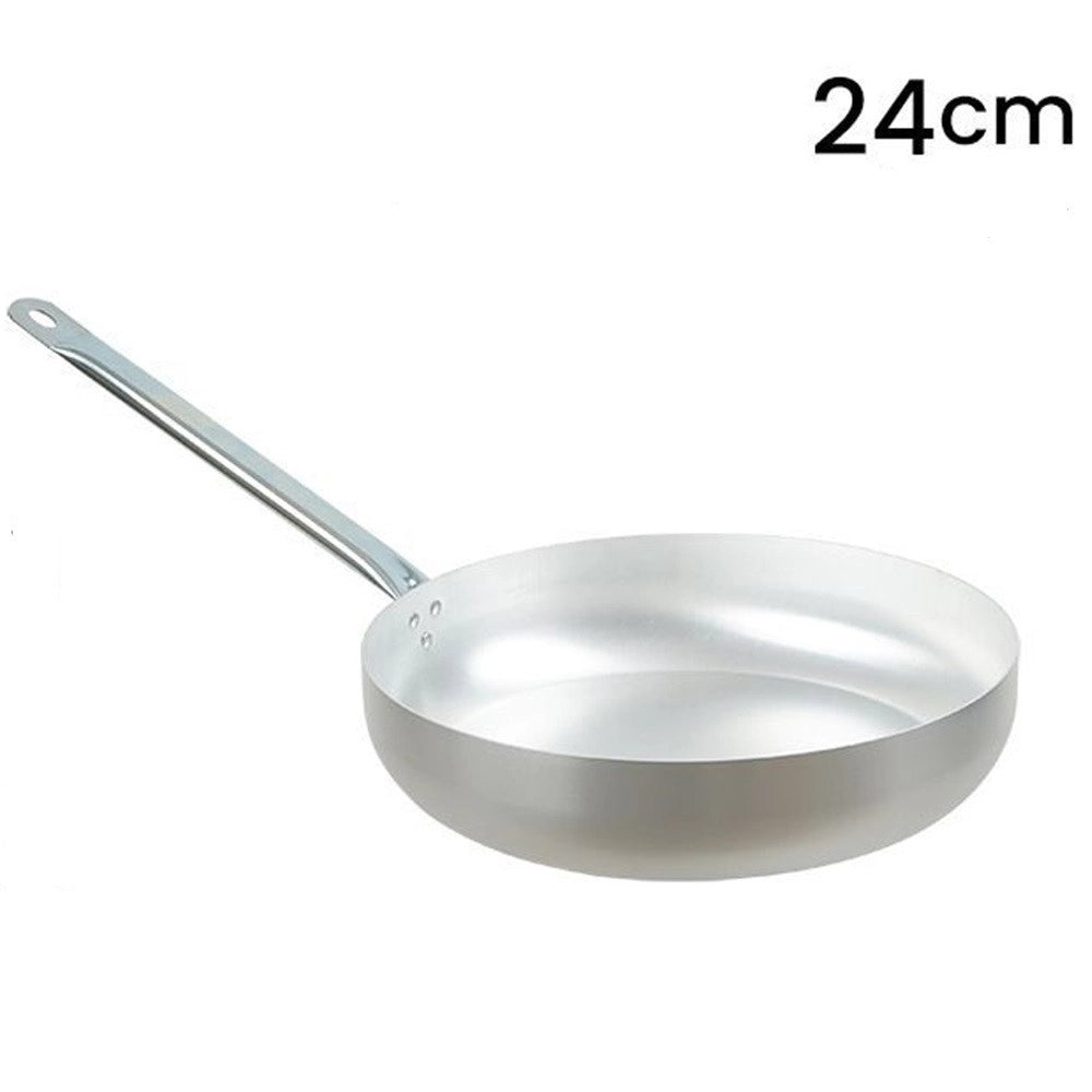Trade Shop - Saltapasta Padella In Alluminio Con Manico Metallo ø20-22-24 Cm Utensile Per Cucina -