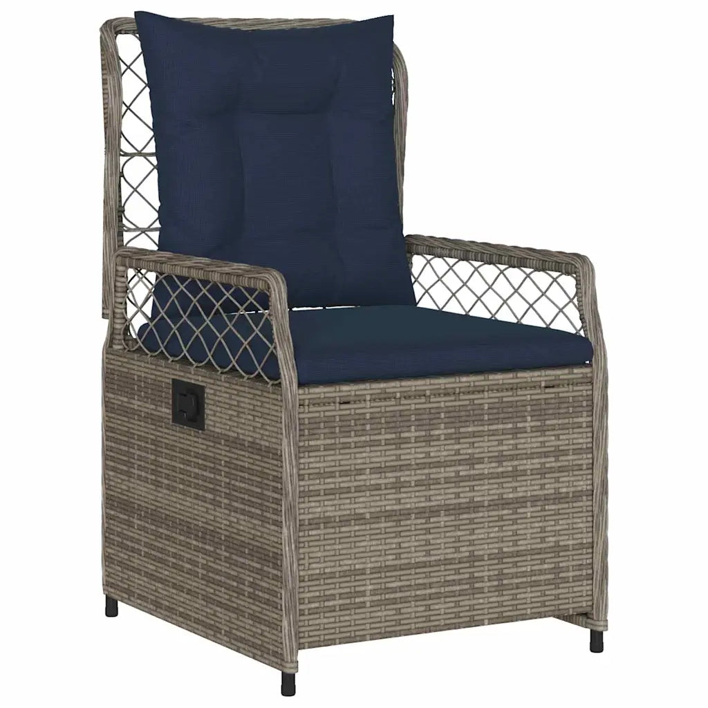 Set da Pranzo per Giardino 5 pcs Grigio polyrattan 3381052