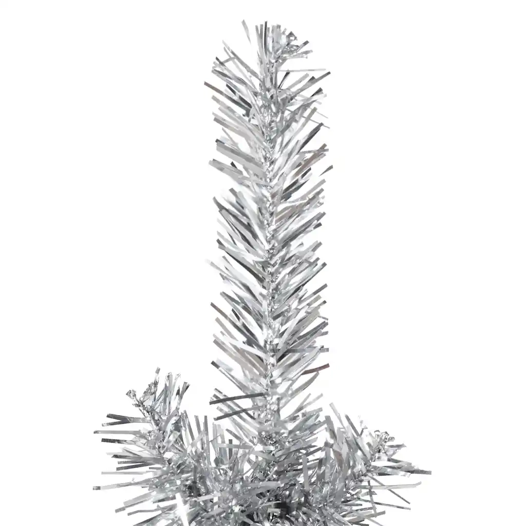 Albero Natale | Decorazioni natalizie Artificiale Sottile a Met¨¤ Supporto Argento 180cm