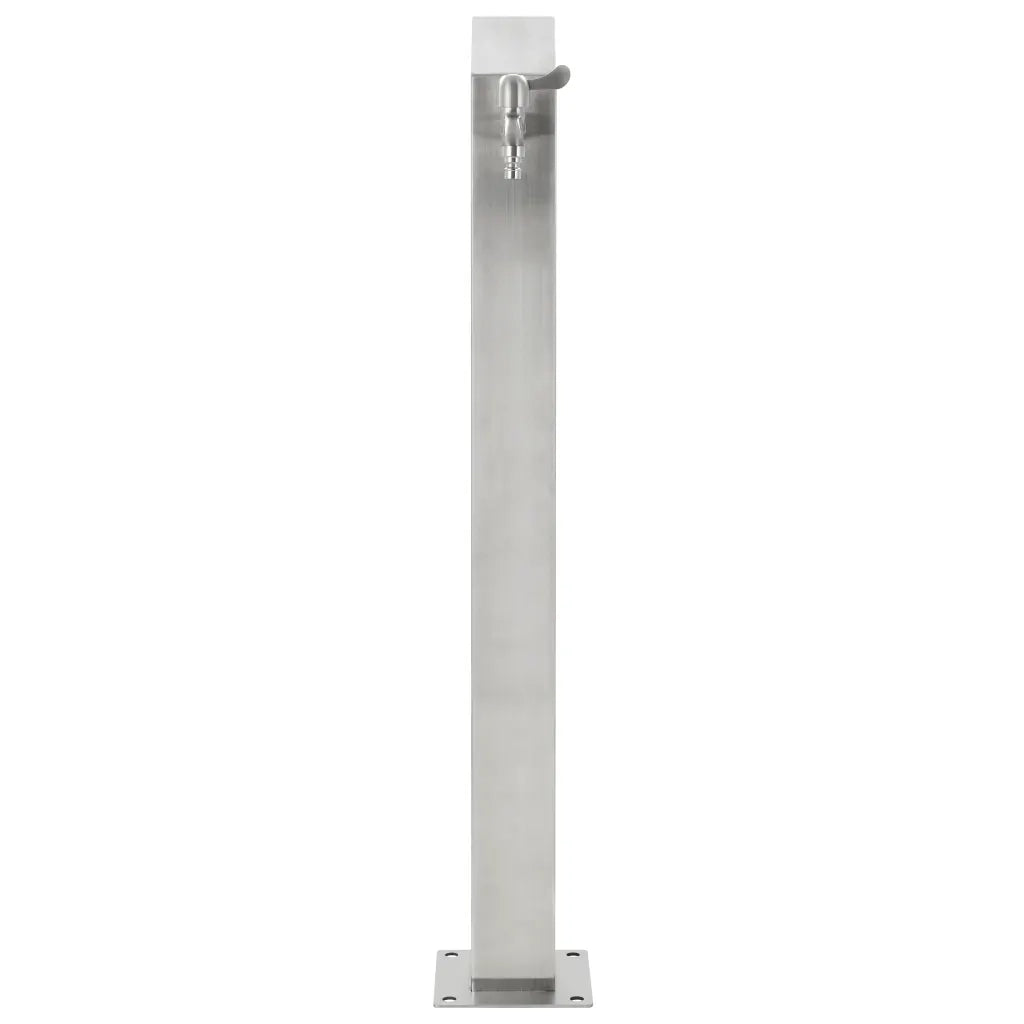 Fontanella a Colonna in Acciaio Inossidabile Quadrata 95 cm 45453