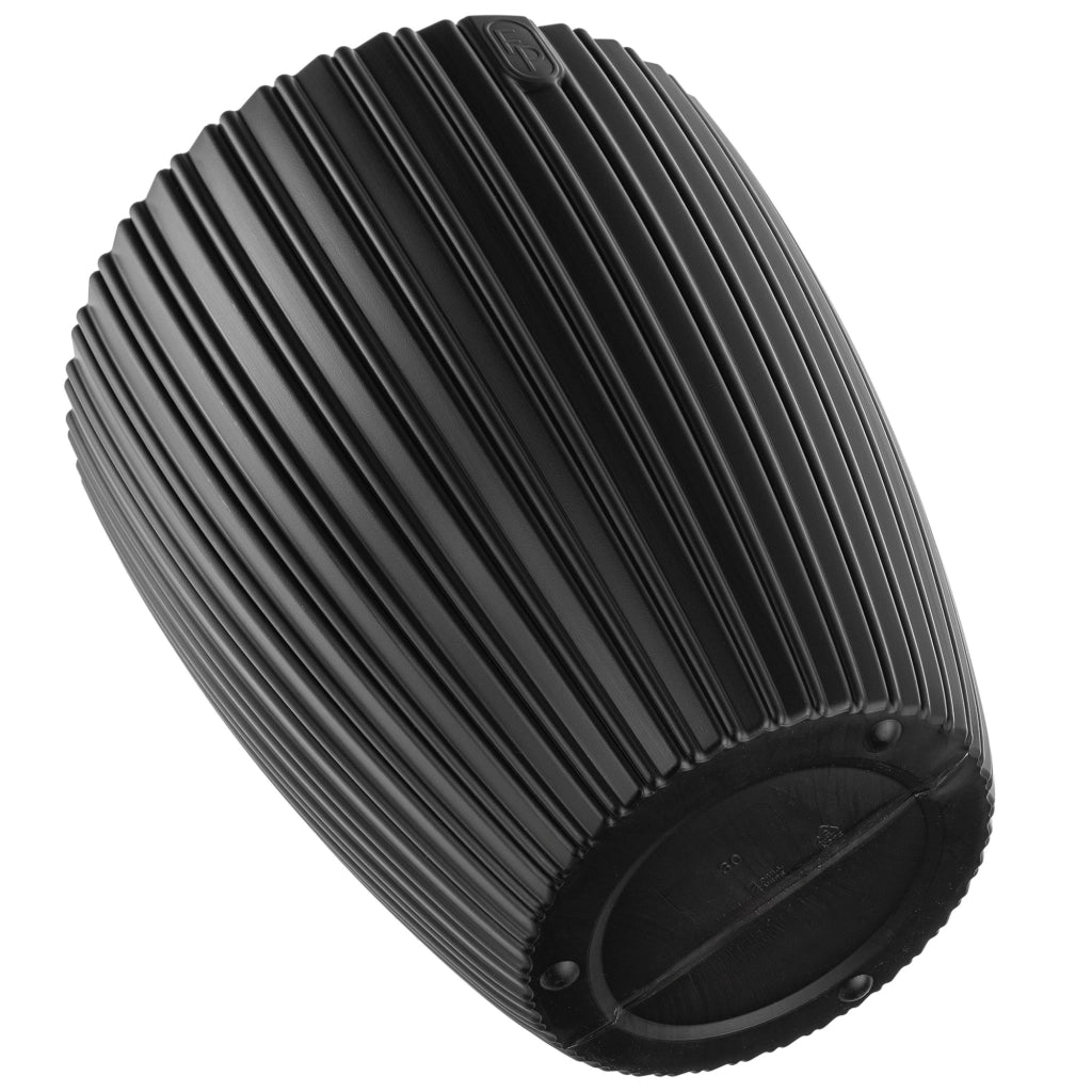 Vaso da fiori KADAX da 40 cm con coperchio e inserto, in plastica nera.