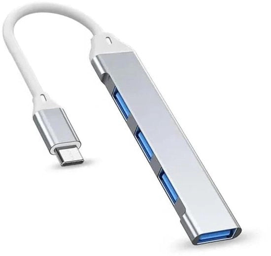 Alimentatore USB Premium con 4 Porte per Windows MacBook - Argento Spaziale